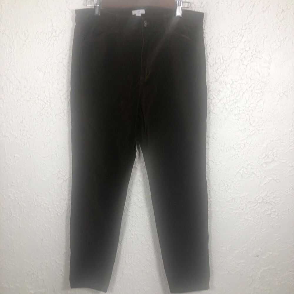 J Jill Jeans Womens 12 Chocolate Brown Suede-like Stretch Skinny Leg Casual